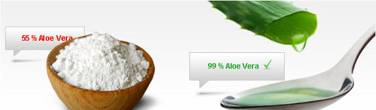 The difference between aloe gel and powder